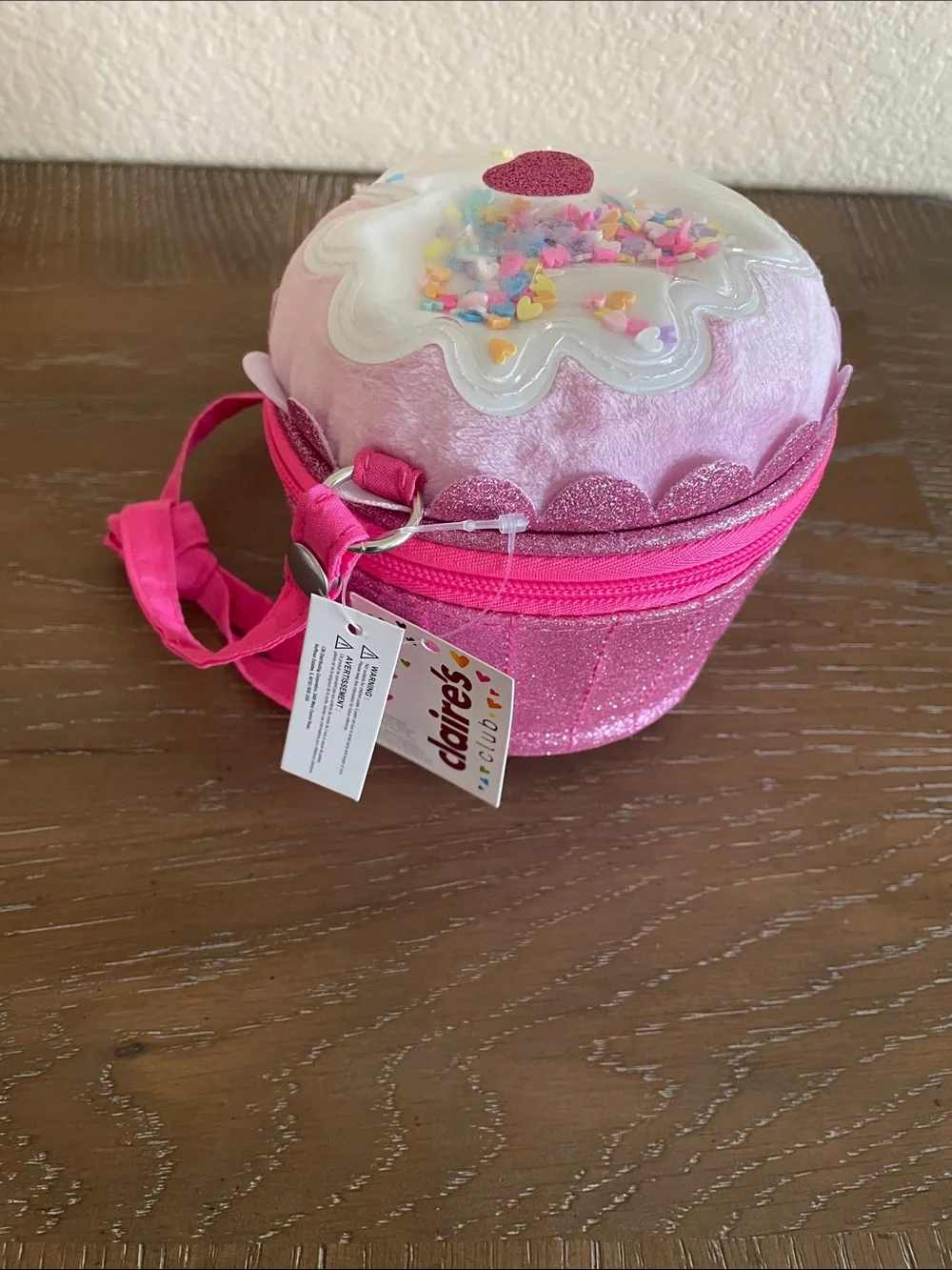 💖 Pick three $15 Claire's Hot Pink Glitter Cupcake Crossbody Purse